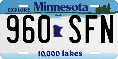 MN license plate 960SFN