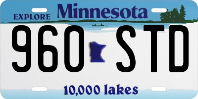 MN license plate 960STD
