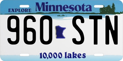 MN license plate 960STN