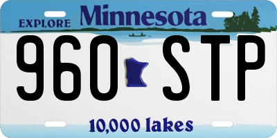 MN license plate 960STP
