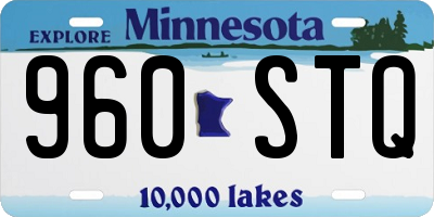 MN license plate 960STQ
