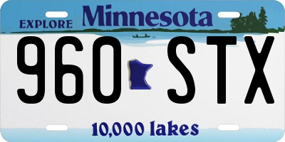 MN license plate 960STX