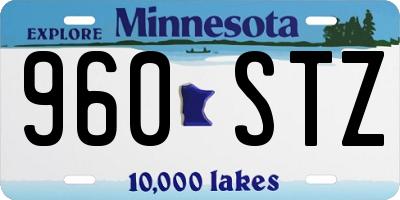 MN license plate 960STZ
