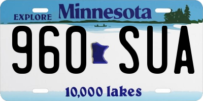 MN license plate 960SUA