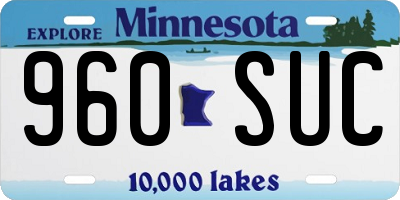 MN license plate 960SUC