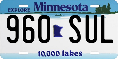 MN license plate 960SUL