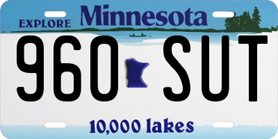 MN license plate 960SUT