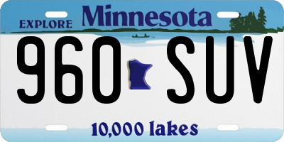 MN license plate 960SUV