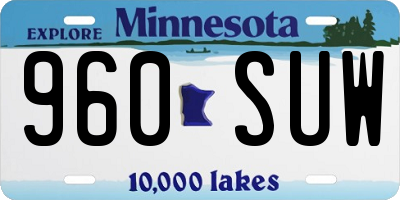 MN license plate 960SUW