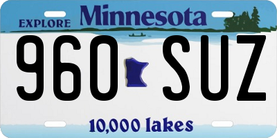 MN license plate 960SUZ