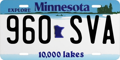 MN license plate 960SVA