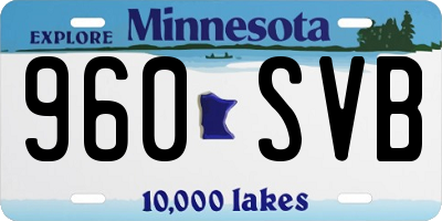 MN license plate 960SVB