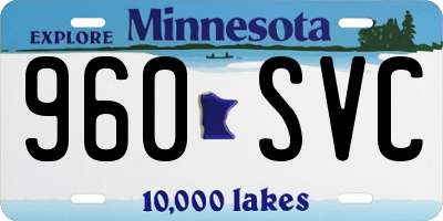 MN license plate 960SVC
