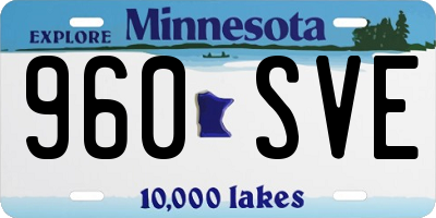 MN license plate 960SVE