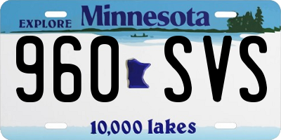 MN license plate 960SVS