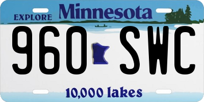 MN license plate 960SWC