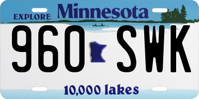 MN license plate 960SWK