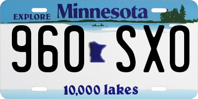 MN license plate 960SXO