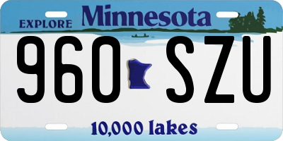 MN license plate 960SZU