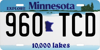 MN license plate 960TCD