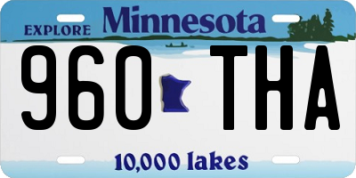 MN license plate 960THA