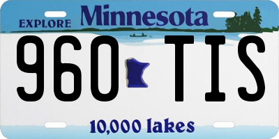 MN license plate 960TIS