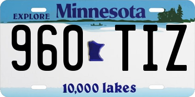 MN license plate 960TIZ
