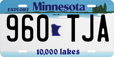 MN license plate 960TJA