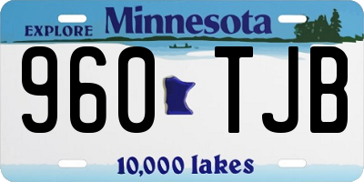 MN license plate 960TJB