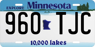 MN license plate 960TJC