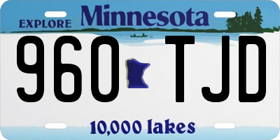 MN license plate 960TJD