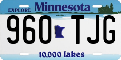 MN license plate 960TJG