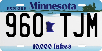 MN license plate 960TJM