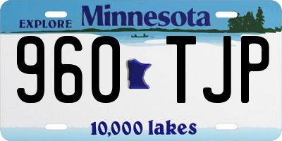 MN license plate 960TJP