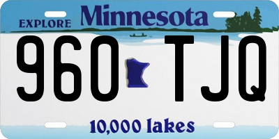 MN license plate 960TJQ