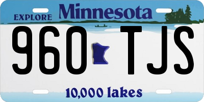 MN license plate 960TJS