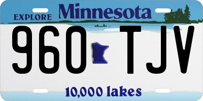 MN license plate 960TJV