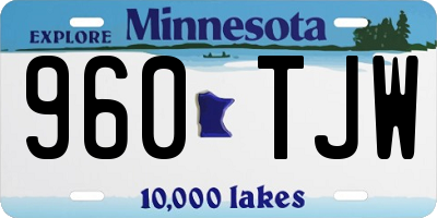 MN license plate 960TJW