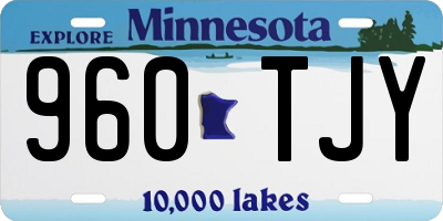 MN license plate 960TJY