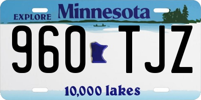 MN license plate 960TJZ