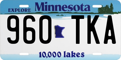 MN license plate 960TKA