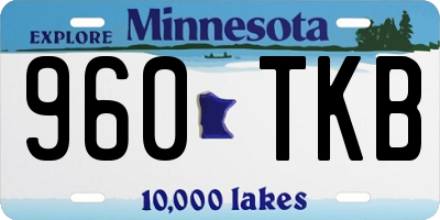 MN license plate 960TKB