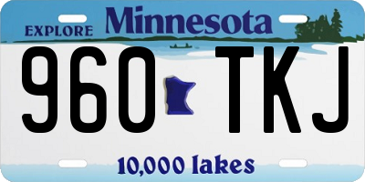 MN license plate 960TKJ