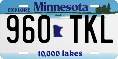 MN license plate 960TKL