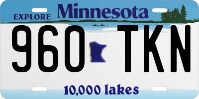 MN license plate 960TKN