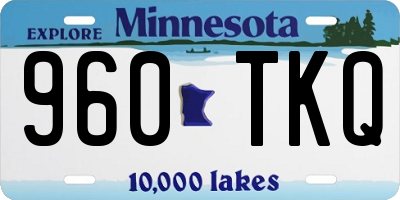 MN license plate 960TKQ