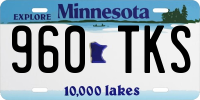 MN license plate 960TKS