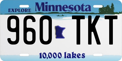MN license plate 960TKT