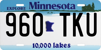 MN license plate 960TKU