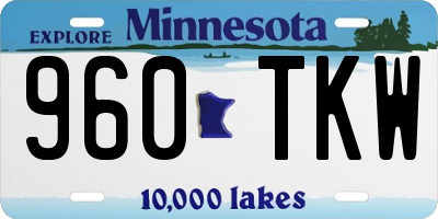 MN license plate 960TKW